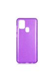 Samsung Galaxy A21S Uyumlu Kılıf Shining Silikon Mor