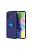 Samsung Galaxy M31 Uyumlu Kılıf Ravel Silikon Kapak Mavi