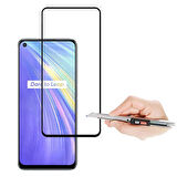 Realme 6 Uyumlu Kenarları Kırılmaya Dayanıklı Cam Ekran Koruyucu