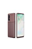 Oppo Reno 3 Pro 5G Uyumlu Kılıf Negro Silikon Kapak Kahverengi