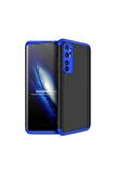Xiaomi Mi Note 10 Lite Uyumlu Kılıf Ays Kapak Siyah-Mavi