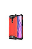 Xiaomi Redmi 9 Uyumlu Kılıf Crash Silikon Kapak Kırmızı