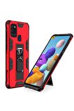 Samsung Galaxy A21S Uyumlu Kılıf Volve Kapak Kırmızı