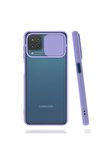 Samsung Galaxy A12 Uyumlu Kılıf Lensi Kapak Lila