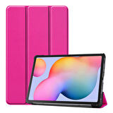 Samsung Galaxy Tab A7 10.4 T500 (2020) Uyumlu Tablet Kılıfı Smart Cover Standlı Kılıf Pembe