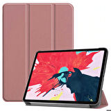 Apple iPad Air 10.9 2020 (4.Nesil) Uyumlu Tablet Kılıfı Smart Cover Standlı Kılıf Rose Gold