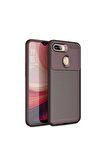 Oppo A5S Uyumlu Kılıf Negro Silikon Kapak Kahverengi