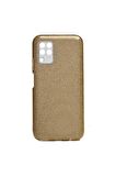Huawei P40 Lite Uyumlu Kılıf Shining Silikon Gold