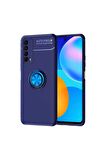 Huawei P Smart 2021 Uyumlu Kılıf Ravel Silikon Kapak Mavi
