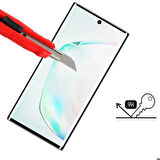Samsung Galaxy Note 10 Plus Uyumlu Kavisli Full Yapışkanlı Cam Ekran Koruyucu