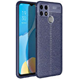 Oppo A15S Uyumlu Kılıf Niss Silikon Kapak Lacivert