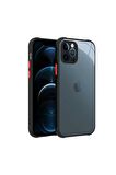 Apple iPhone 12 Pro Uyumlu Kılıf Kaff Kapak Siyah