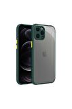 Apple iPhone 12 Pro Max Uyumlu Kılıf Kaff Kapak Koyu Yeşil
