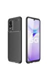Vivo V21E Uyumlu Kılıf Negro Silikon Kapak Siyah