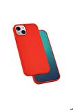 Apple iPhone 13 Uyumlu Kılıf Silk Silikon Kırmızı