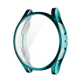 Samsung Galaxy Watch 4 Classic 46 Mm Uyumlu Kasa Koruyucu Silikon Darbe Emici Ekran Koruyucu Gard 02 Koyu Yeşil