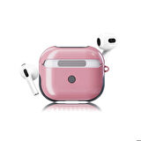 Apple Airpods 3. Nesil Uyumlu Kılıf Sert PC Ergonomik Tasarım Şık Çift Renkli Shockproof Silikon Pembe