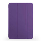 Apple iPad Mini 2021 (6.Nesil) Uyumlu Tablet Kılıfı Smart Cover Standlı Kılıf Mor