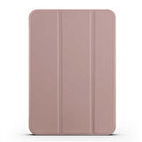 Apple iPad Mini 2021 (6.Nesil) Uyumlu Tablet Kılıfı Smart Cover Standlı Kılıf Rose Gold