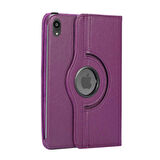 Apple iPad Mini 2021 (6.Nesil) Uyumlu Tablet Kılıfı 360 Dönebilen Standlı Kılıf Mor