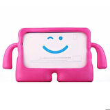 Samsung Galaxy Tab A8 10.5 SM-X200 (2021) Uyumlu Çocuk Tablet Kılıfı iBuy Silikon Kılıf  Pembe Koyu
