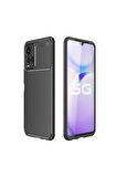 Vivo Y33S Uyumlu Kılıf Negro Silikon Kapak Siyah