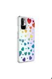 Xiaomi Redmi Note 10S Uyumlu Kılıf M-Blue Desenli Kapak Heart No3