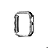 Apple Watch 42 Mm Uyumlu Kasa Koruyucu Taşlı Renkli Sert Pc 360 Tam Koruma Ekran Koruyucu Gard 05 Siyah