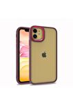 Apple iPhone 11 Uyumlu Kılıf Flora Kapak Kırmızı