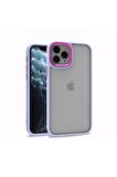 Apple iPhone 11 Pro Max Uyumlu Kılıf Flora Kapak Lila