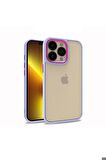 Apple iPhone 13 Pro Uyumlu Kılıf Flora Kapak Lila