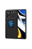 Xiaomi Poco X4 Pro 5G Uyumlu Kılıf Ravel Silikon Kapak Siyah-Mavi