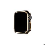 Apple Watch 44 Mm Uyumlu Kasa Koruyucu Renkli Şerit Tasarımlı Sert PC 360 Koruyucu Gard 06  Siyah