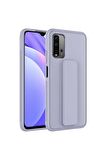 Xiaomi Redmi 9T Uyumlu Kılıf Qstand Kapak Gri