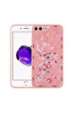 Apple iPhone 7 Plus Uyumlu Kılıf Desenli Sert Silikon Mumila Kapak Pink Mouse