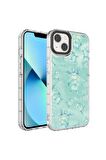 Apple iPhone 14 Uyumlu Kılıf Kamera Korumalı Renkli Desenli Sert Silikon Korn Kapak NO13