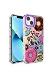 Apple iPhone 14 Plus Uyumlu Kılıf Kamera Korumalı Renkli Desenli Sert Silikon Korn Kapak NO11