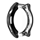 Huawei Watch GT 3 Pro 46 Mm Kasa Koruyucu Silikon Darbe Emici Koruma Silikon Ekran Koruyucu Gard 02 Siyah