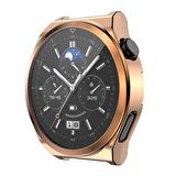 Huawei Watch GT 3 Pro 46 Mm Kasa Koruyucu Silikon Darbe Emici Koruma Silikon Ekran Koruyucu Gard 02 Rose Gold