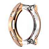 Huawei Watch GT 3 Pro 46 Mm Kasa Koruyucu Silikon Darbe Emici Koruma Silikon Ekran Koruyucu Gard 02 Rose Gold