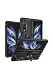Samsung Galaxy Z Fold 4 Uyumlu Kılıf Vega Kapak Siyah