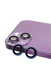 Apple iPhone 14 Plus Uyumlu CL-07 Kamera Lens Koruyucu Lacivert