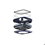 Apple Watch 40 Mm Uyumlu Kasa Ve Ekran Koruyucu Su Geçirmez 360 Tam Koruma Sert Pc Kapak Lacivert