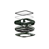 Apple Watch 45 Mm Uyumlu Kasa Ve Ekran Koruyucu Su Geçirmez 360 Tam Koruma Sert Pc Kapak Koyu Yeşil