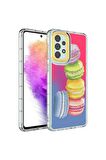 Samsung Galaxy A23 Uyumlu Kılıf Kamera Korumalı Renkli Desenli Sert Silikon Korn Kapak NO12
