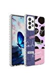 Samsung Galaxy A53 5G Uyumlu Kılıf Airbag Kenarlı Renkli Desenli Silikon Elegans Kapak NO8