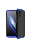 Xiaomi Poco M5S Uyumlu Kılıf Ays Kapak Siyah-Mavi