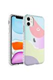 Apple iPhone 11 Uyumlu Kılıf Airbag Kenarlı Renkli Desenli Silikon Elegans Kapak NO7