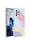 Samsung Galaxy A73 Uyumlu Kılıf Airbag Kenarlı Renkli Desenli Silikon Elegans Kapak NO7