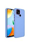 Xiaomi Redmi 10C Uyumlu Kılıf Metal Çerçeve ve Buton Tasarımlı Silikon Luna Kapak Lila